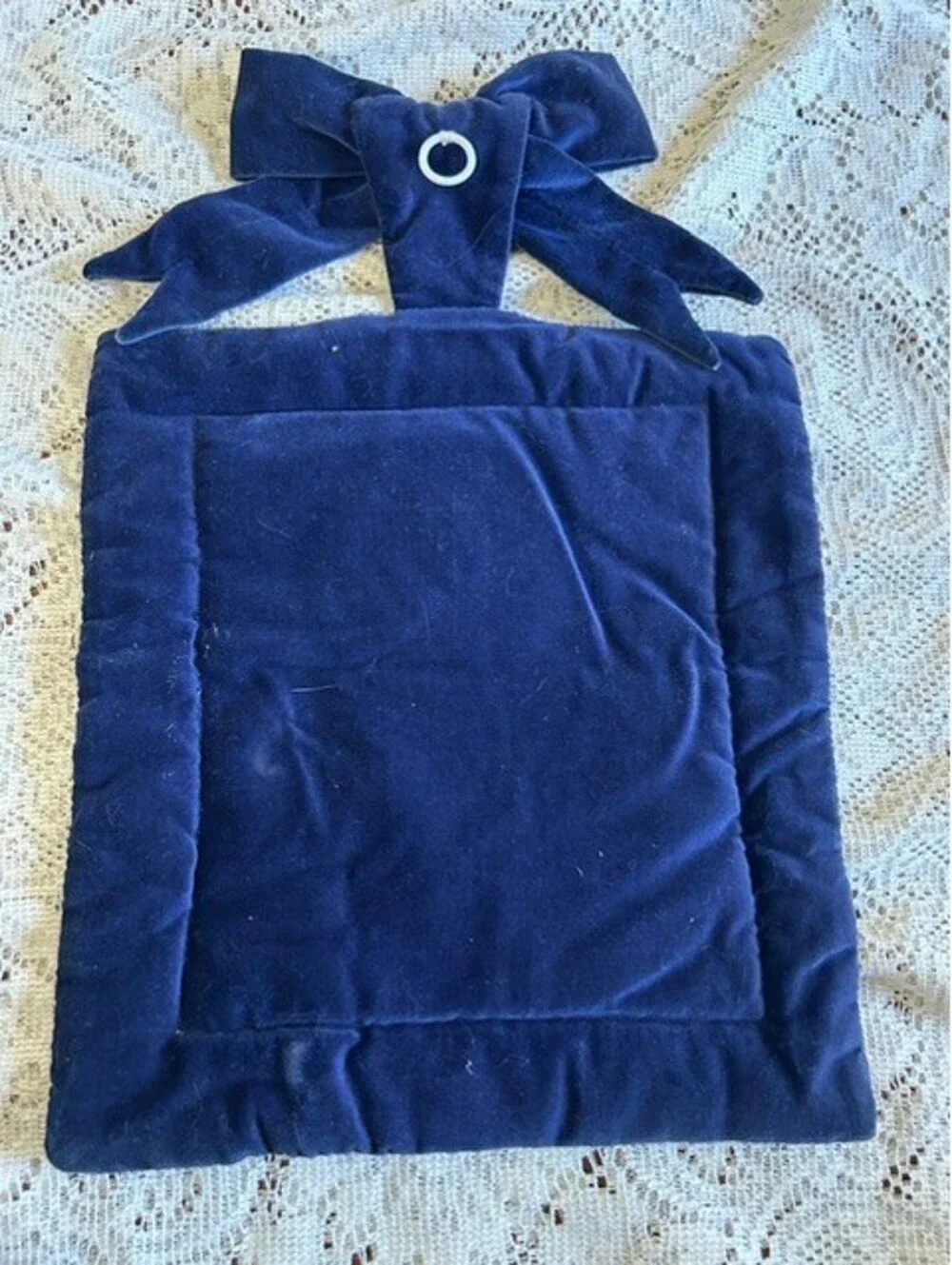 Handmade Velvet Hanukkah Wall Hanging with Embroidered Greeting